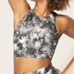 ATHLETA | Women's Conscious Sports Bra Tie Dye Gray Black White Size XL